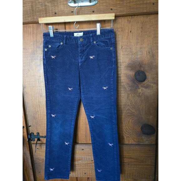 Vineyard Vines Other - VINEYARD VINES - Girls Navy Blue Corduroy Pants with Bow Embroidery Size 14
